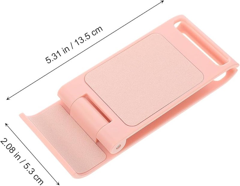 Adjustable Portable Folding Plastic Phone Stand Cherry Blossom Pink Lightweight Travel Desk Holder - Image 2